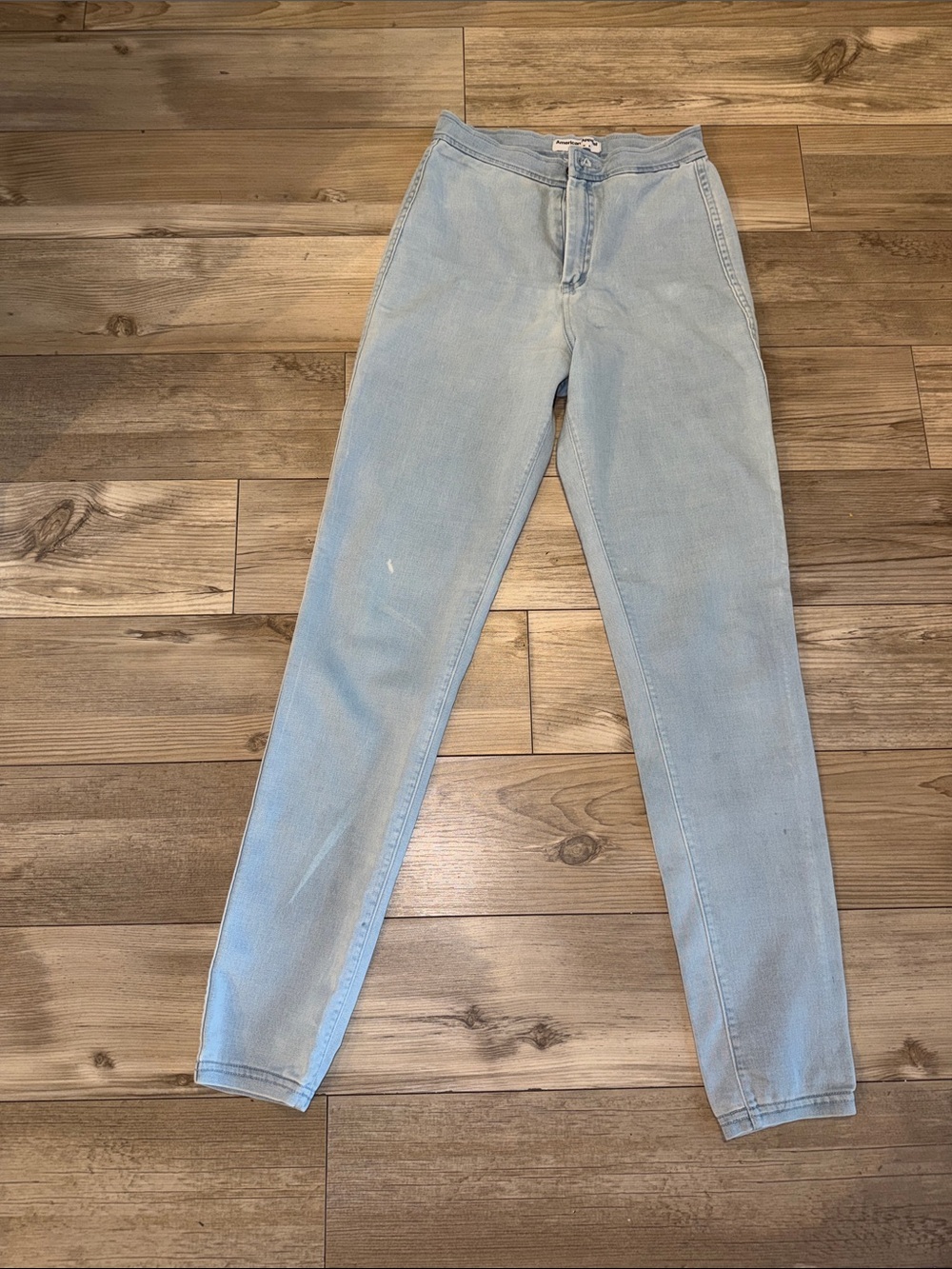 American Apparel Light Wash High-Rise Jeans